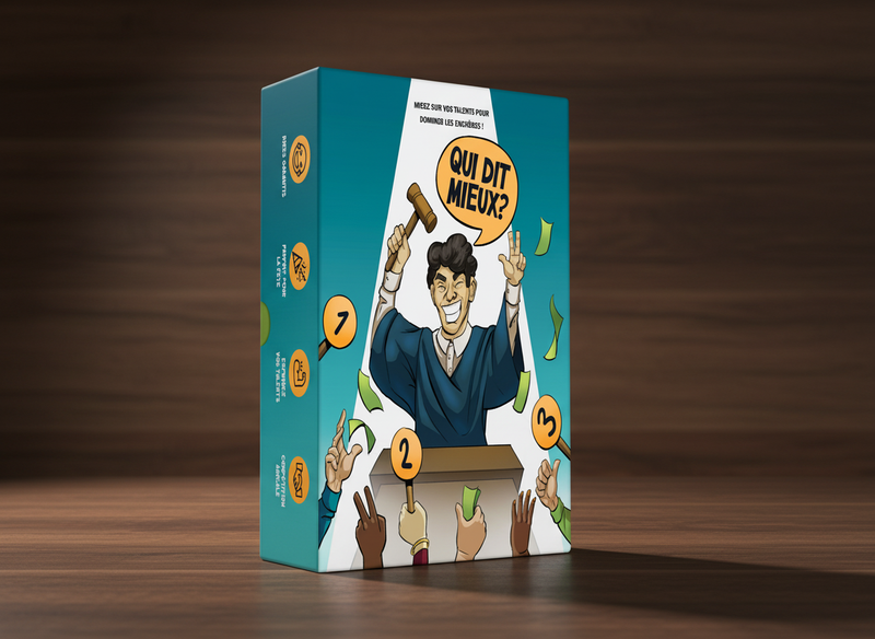 Qui Dit Mieux ? – Le jeu d'enchères sur vos talents — contenu de la boîte