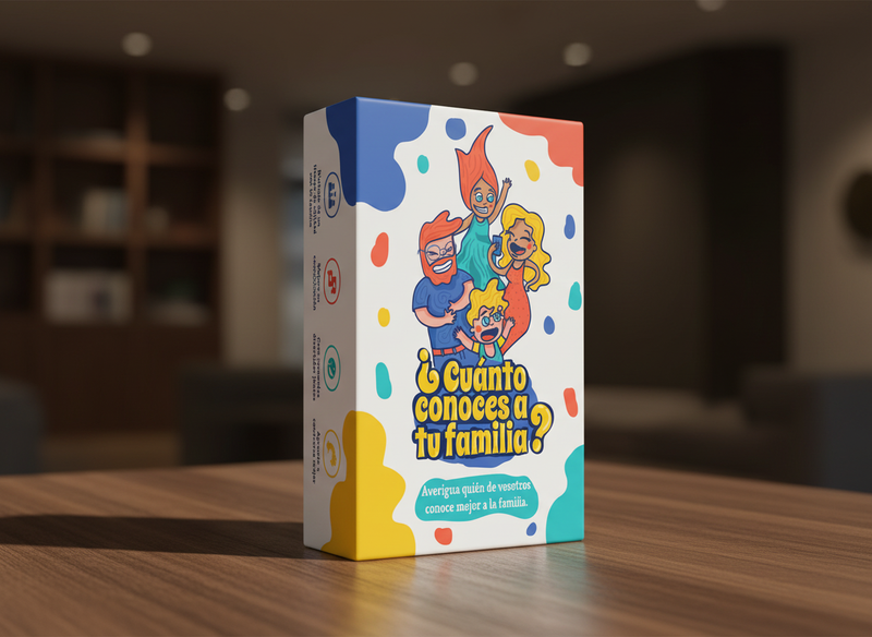 ¿Cuánto conoces a tu Familia? Un Divertido Juego Familiar Lleno de Pruebas y desafíos para Ver quién Conoce Mejor a la Familia! 👪🏆 — contenu de la boîte
