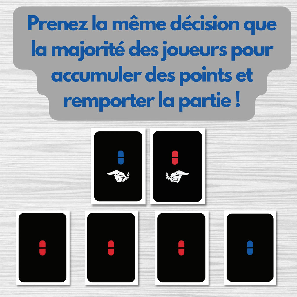 Cartes tirées du jeu choix de merde