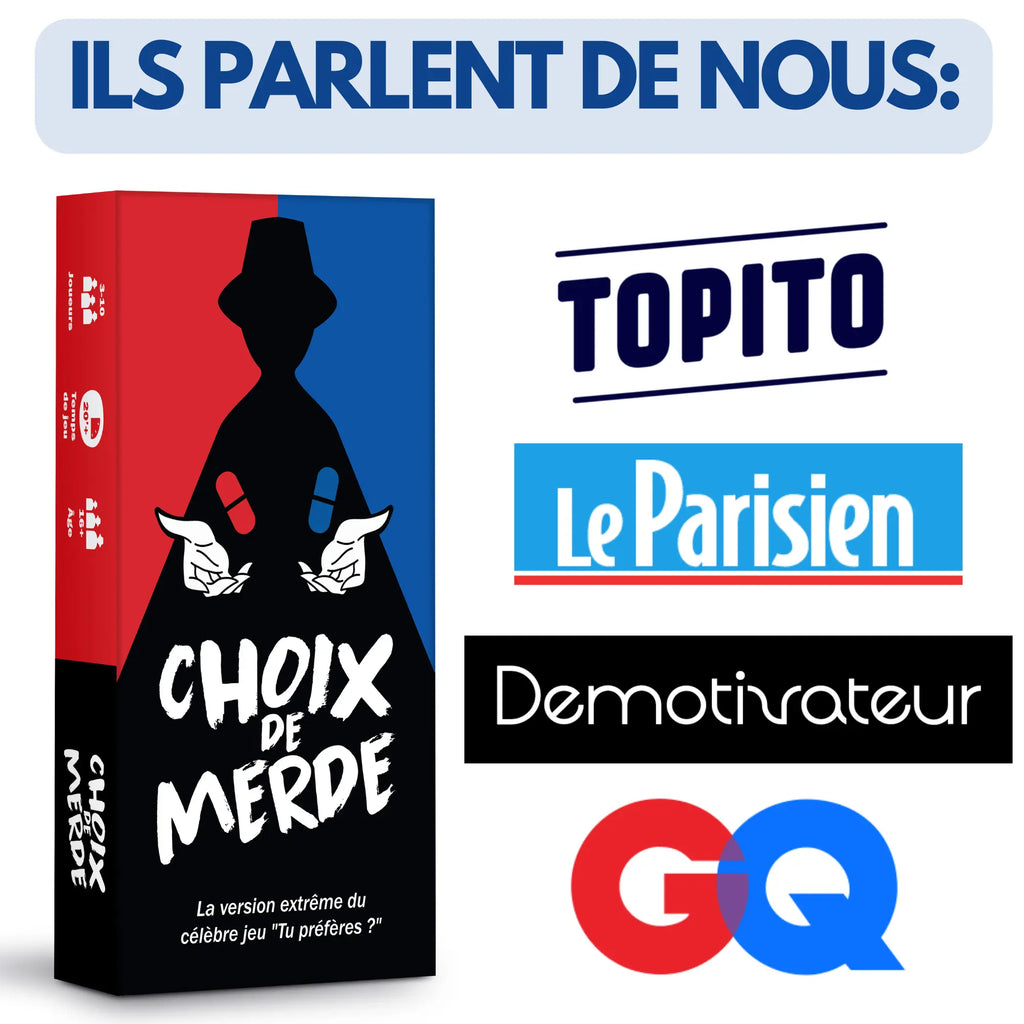 Boite du jeu choix de merde