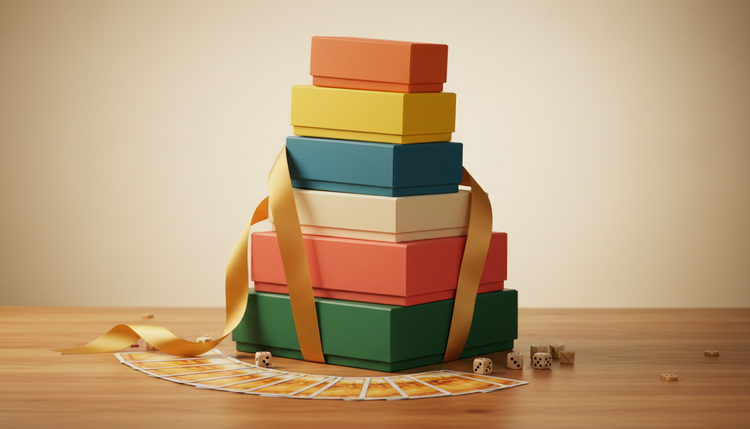 Card game gift bundle with ribbon - Oh Happy Games bundles and deals