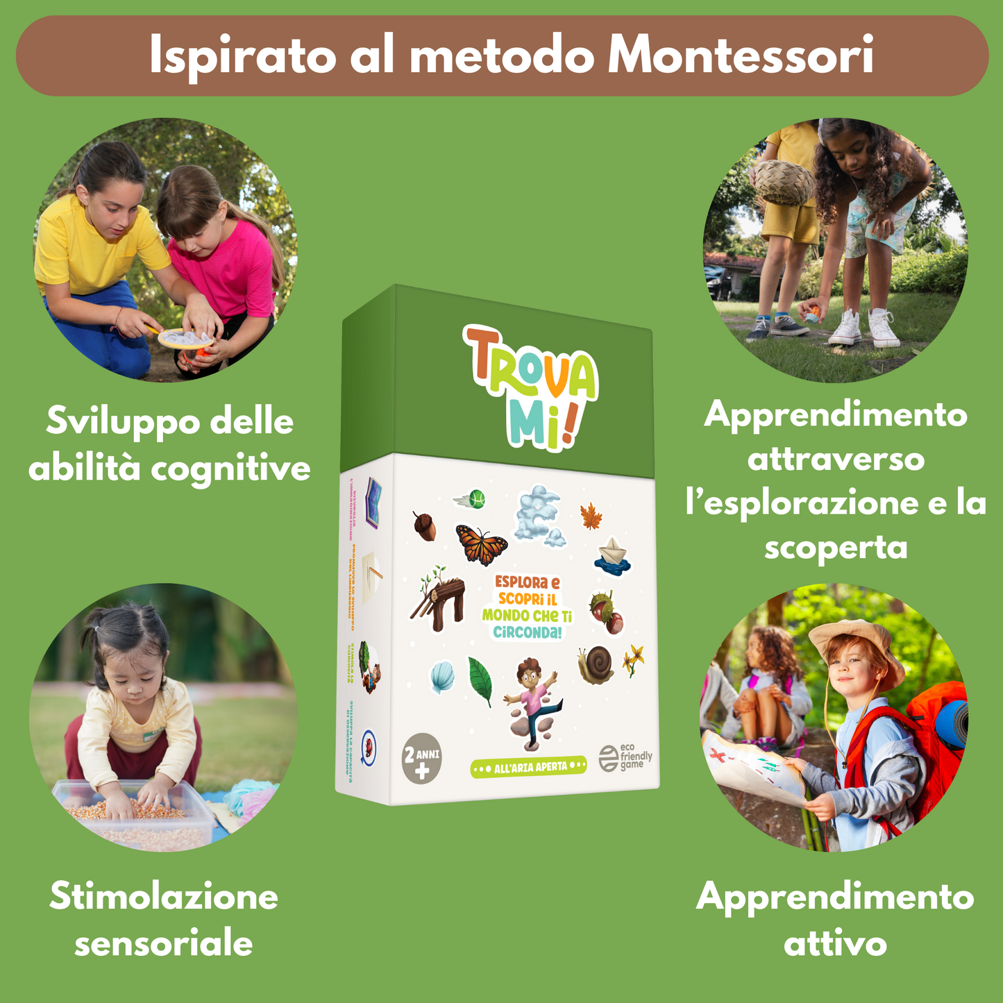Trova-Mi! All'Aria Aperta - Gioco educativo Montessori per esplorare la natura