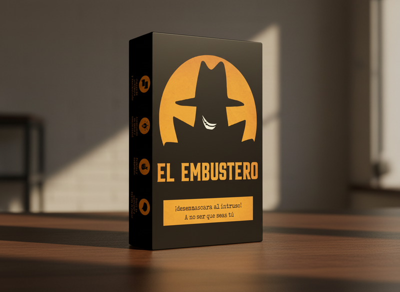 El Embustero - ¿Conseguirás desenmascararlo? ¡Faroles, Creatividad, Juegos de Palabras y sospechas! 🕵 — contenu de la boîte