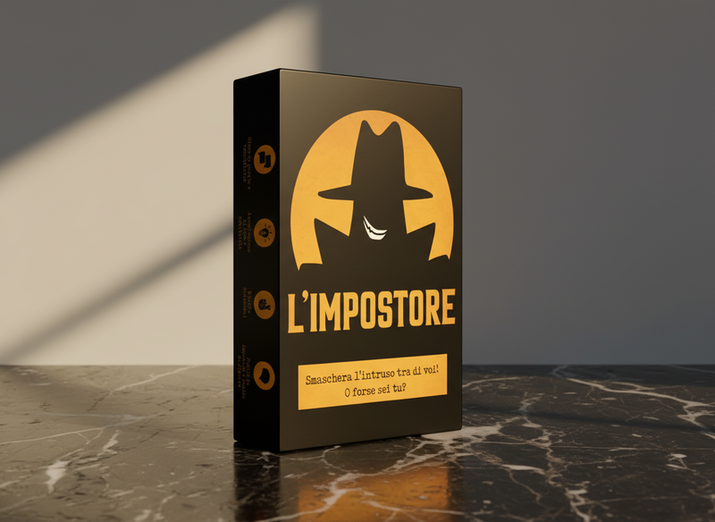 L'Impostore - Riesci a scoprirlo? Bluff, creatività, gioco di parole e di sospetto! 🕵 — contenu de la boîte