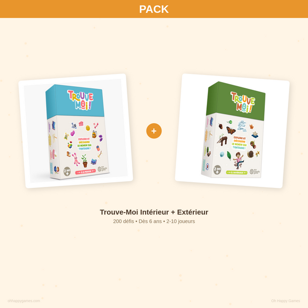 Pack Trouve-Moi Complet – Intérieur + Extérieur – 200 défis pour jouer partout