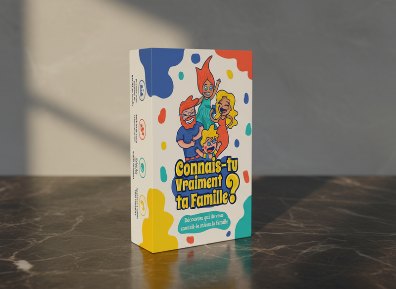 Do you Really Know Your Family? The favorite Quiz Game for united families! 👪🏆 — contenu de la boîte