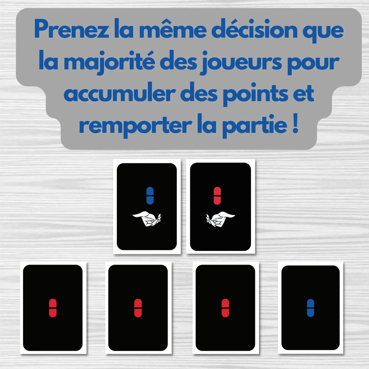Cartes tirées du jeu choix de merde